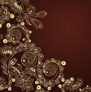 Vector floral decorative background N29