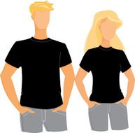Black t-shirts template