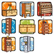 Furniture Illustrations VI Cupboards (Vector)
