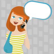girl talking on phone