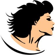Woman face profile