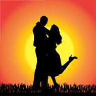 Vector Silhouette Of People N373