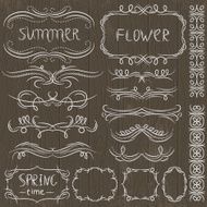 floral decorative borders ornamental rules dividers vector N14