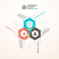 Modern business step origami style options banner N55