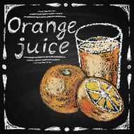 Hand drawn orange orange juice