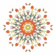 Decorative ornamental vector rosette