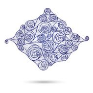 Pattern scroll motif for vintage design card N2