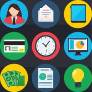 Business people Flat icons for Web and Mobile Application N2