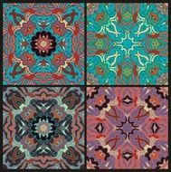 Set of azulejo designs