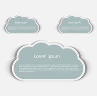 Vector Abstract paper speech bubble in shape of a cloud