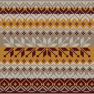 Scandinavian style seamless knitted pattern Colors N3