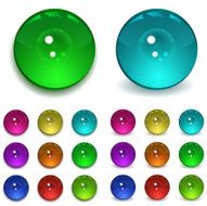 Set of multicolored beads