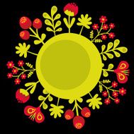 Floral banner for your smart text