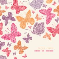 Floral butterflies corner decor pattern background