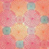 Abstract seamless summer doodle lace colorful round texture