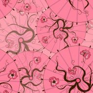 Seamless pattern of Japanese umbrellas
