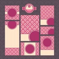 Set of modern wedding cards N3