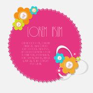 Frame in retro vintage background Vector illustration N8