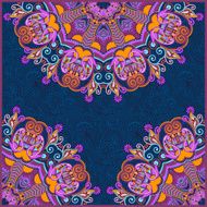 Ornate card with circle ornament