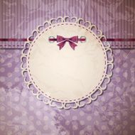 vintage frame with bow vector illustration N9