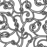 Seamless abstract liana twisted tendril background N2