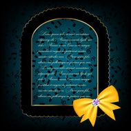 vintage frame with bow vector illustration N10