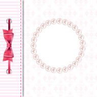 Vector greeting card or cover with bow N4