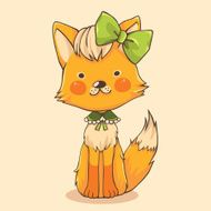 Baby fox in cute party costume N2