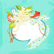 Greeting card with a women&#039;s fashion accessories
