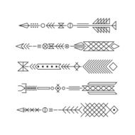 Hipster arrows Abstract elements for tattoo and design N2
