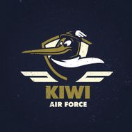 &#039;Kiwi Air Force&#039; t-shirt design