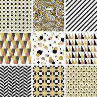 Set of abstract seamless patterns N24