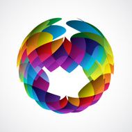 abstract colorful floral ball pattern background