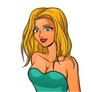 Beautiful girl with blonde hair