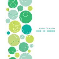 Vector abstract green circles vertical frame seamless pattern background N2