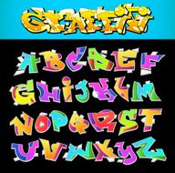 Graffiti vector alphabet N8