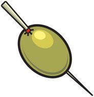 Design elements - Martini Olive for a drink
