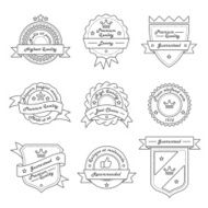 Set of Monochrome Label Logo and Badge Templates N2