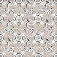 Vector pattern with anchors and ship&#039;s wheels N3