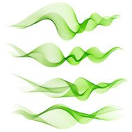 Set of vector color curve lines design element N18