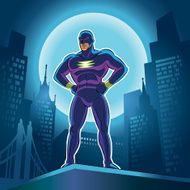 Superhero Vector illustration on a background N6
