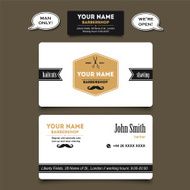 Barber shop Business Card design vector template N2