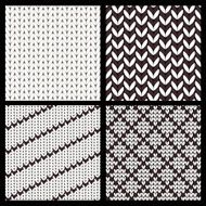 Set of Four Seamless Knitting Patterns