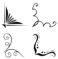 Set of original vector corner ornaments
