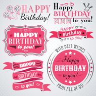 Happy birthday greeting card collection in holiday design N3