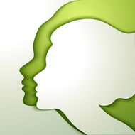 Profile of beautiful young woman
