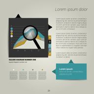Modern flat page layout with text and graph N4