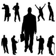 Vector Silhouette Of People N375