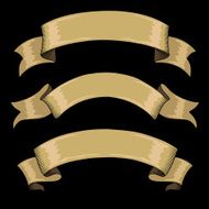 Ribbons in retro style