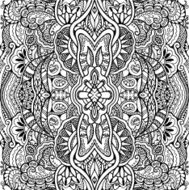 Abstract tribal ethnic background seamless pattern black and white